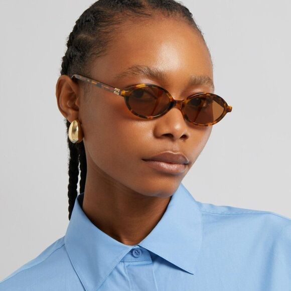 Miu Miu Accessories - NEW Miu Miu MU04ZS 19P2Z1 REGARD Light Havana Brown  Unisex Sunglasses 0MU 04ZS